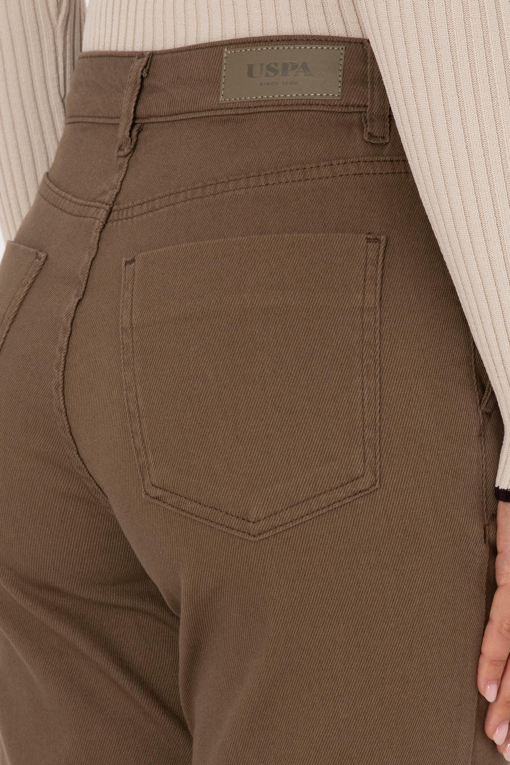 Kad_n Haki Straight Fit Kanvas Pantolon Sepette S_rpriz _ndirim - U.s. polo assn фото 6