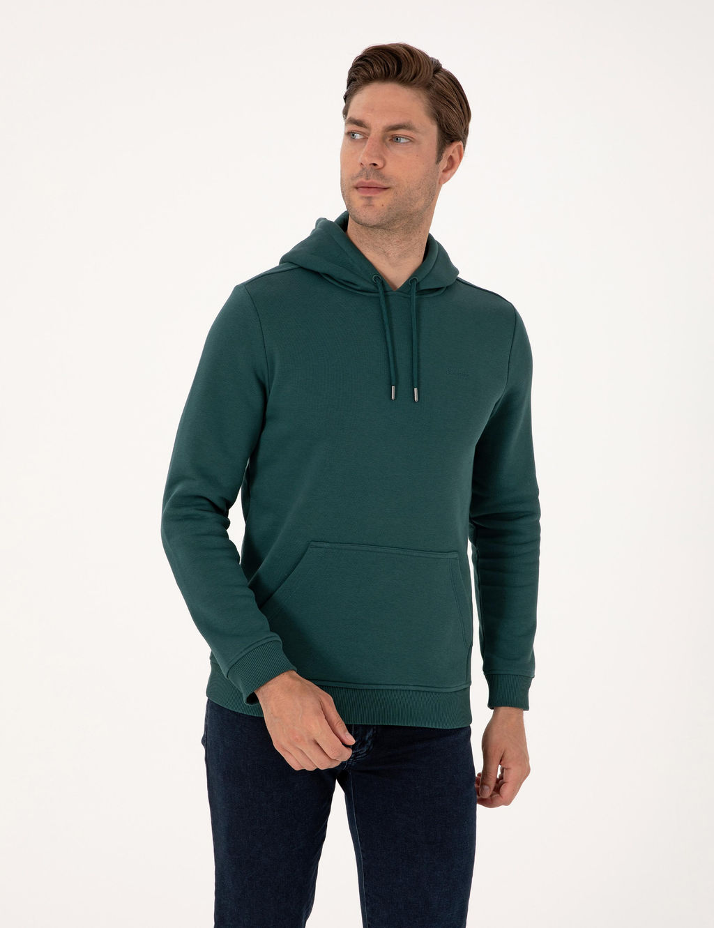Z_mr_t 2 _plik Regular Fit __i Polarl_ Kap__onlu Basic Sweatshirt