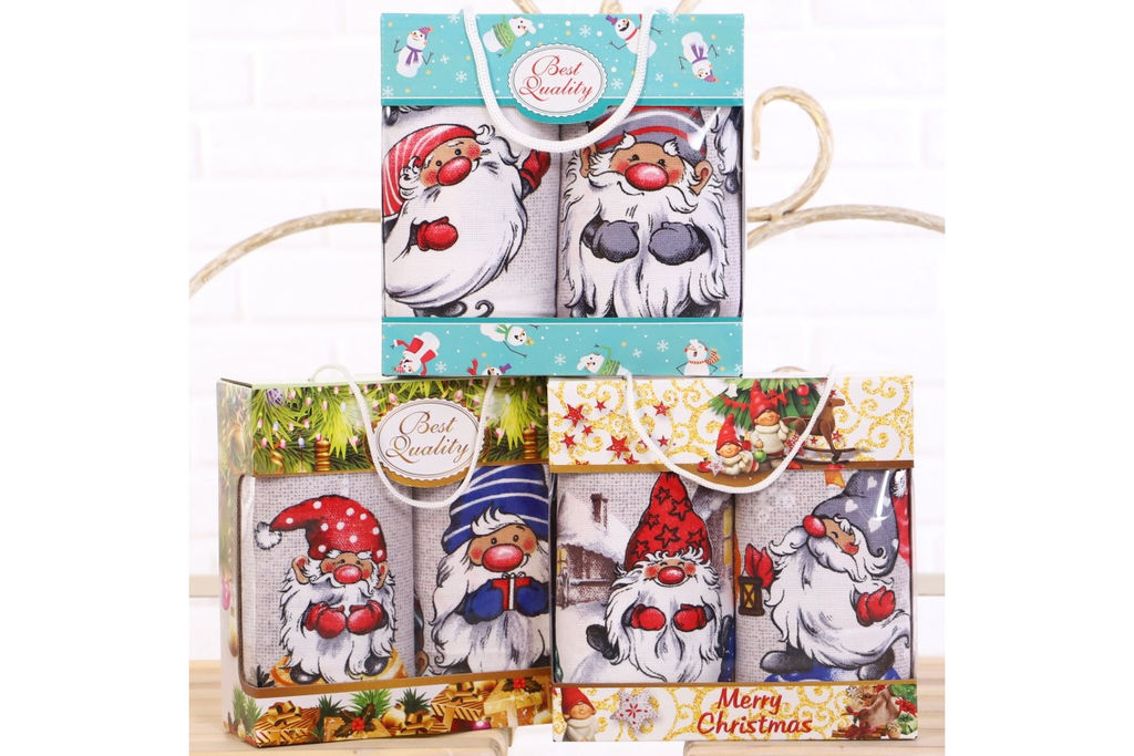 Набор полотенец рогожка Купон в коробке 2шт. РК 27 ад (11791-1)