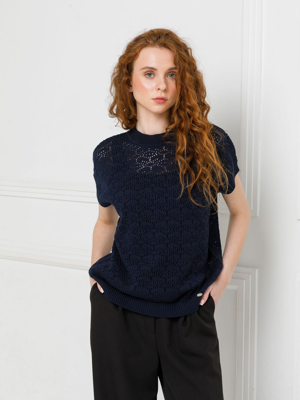 Блузка вязаная