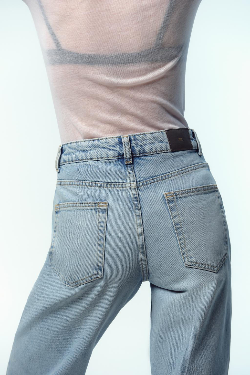 JEANS Z.04 STRAIGHT MID-WAIST FULL LENGTH - Zara фото 4