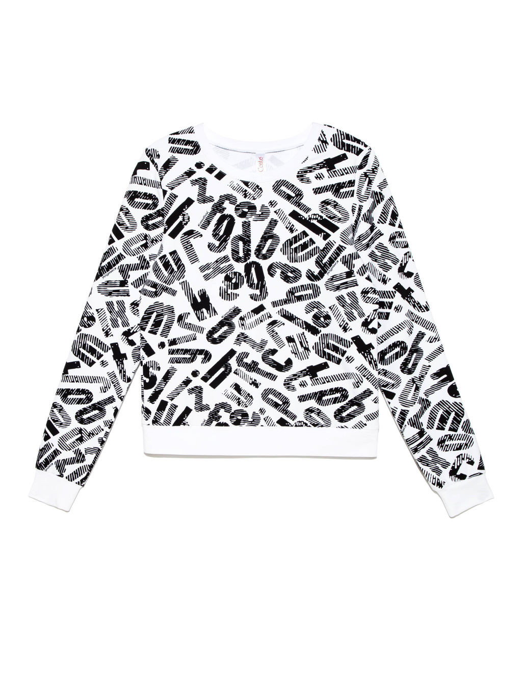 CONTE Ультракомфортный хлопковый свитшот LD 894 black-white logo - Conte elegant фото 5