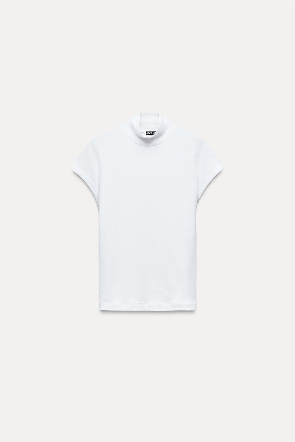 RIBBED HIGH NECK T-SHIRT - Zara фото 3