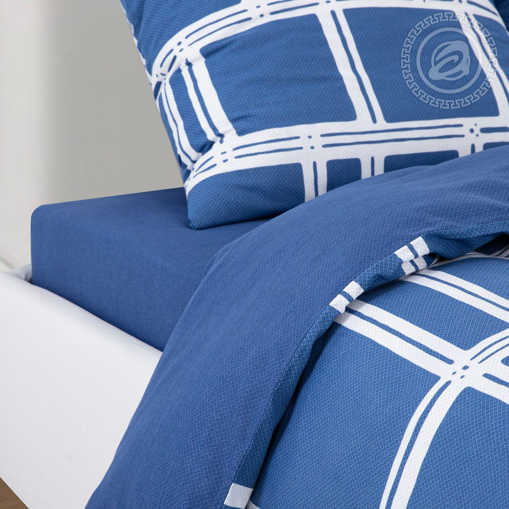 Постельное бельё Ультрамарин (бязь премиум) 1,5 сп./Пододеяльник: 1 шт. - 215*143; Простыня: 1 шт. - 220*150; Наволочка: 2 шт. - 70*70; Премиум - Артпостель фото 3