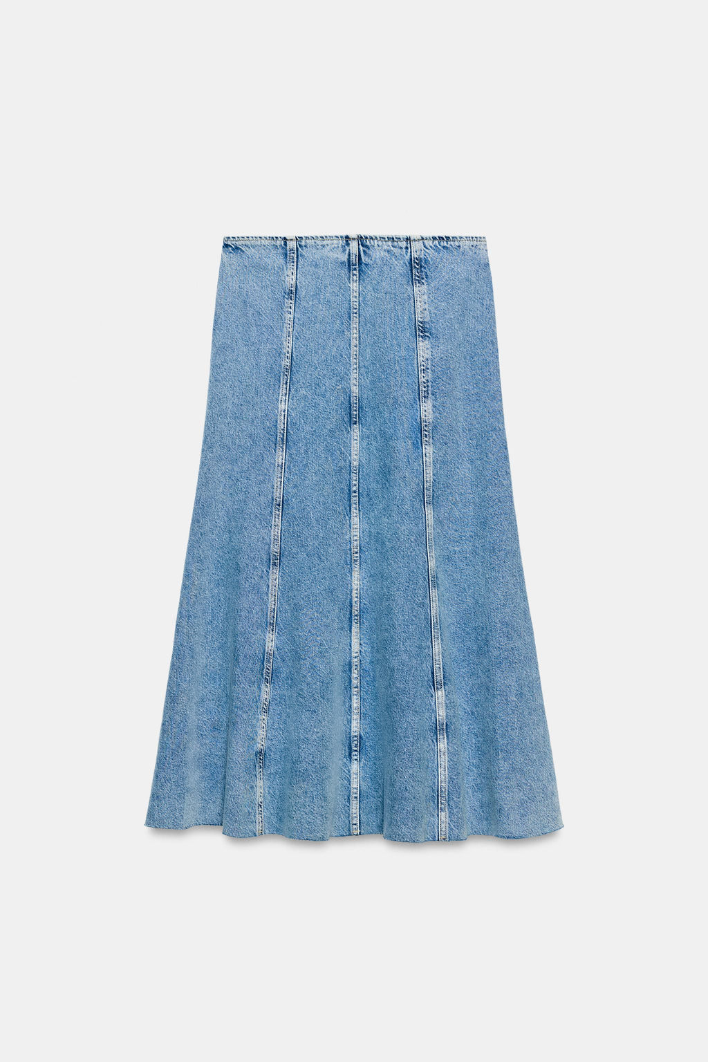 FALDA Z1975 MIDI DENIM COSTURAS / Azul medio - Zara фото 3