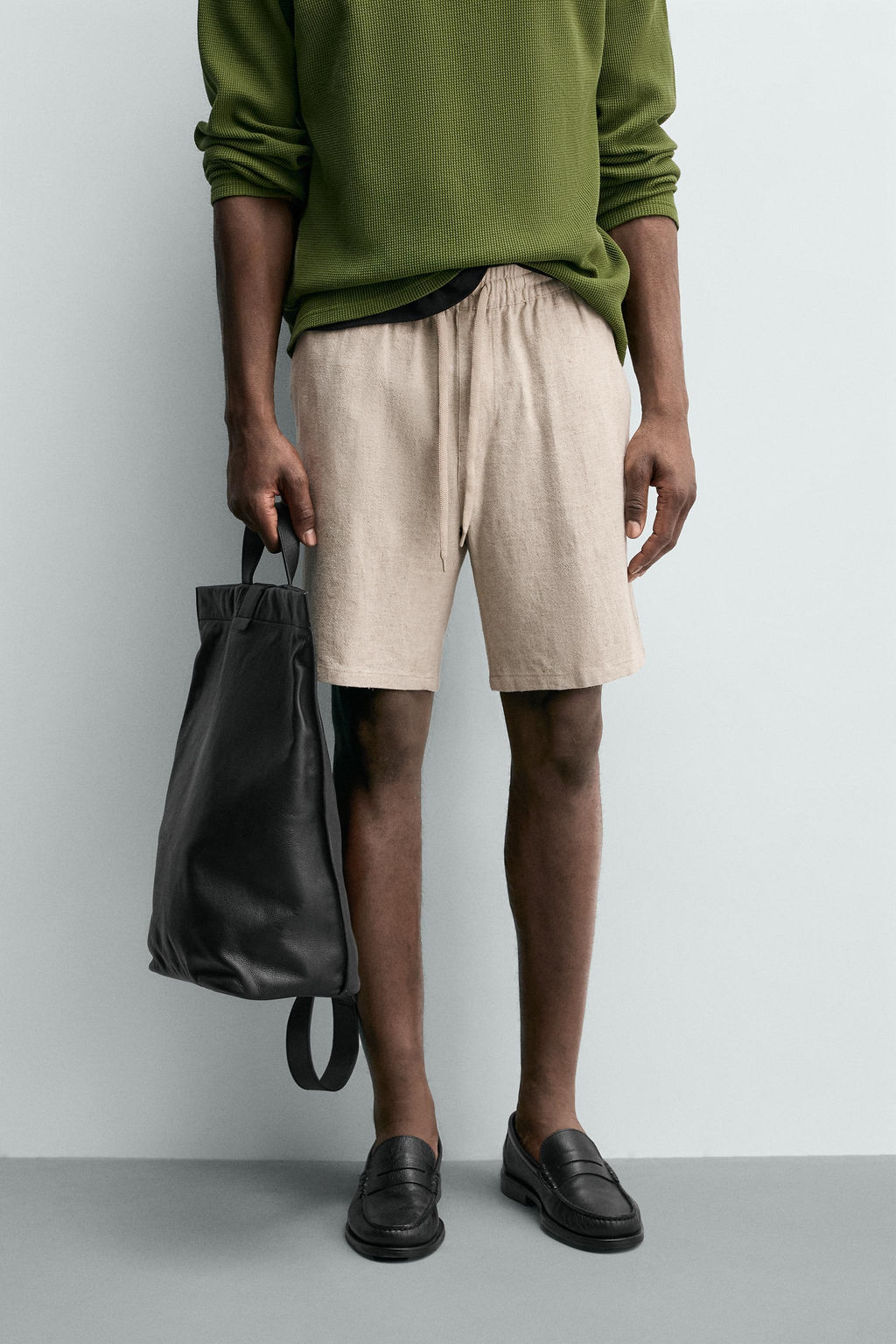 BERMUDA RELAXED FIT VISCOSA - LINO / Beige claro - Zara фото 2