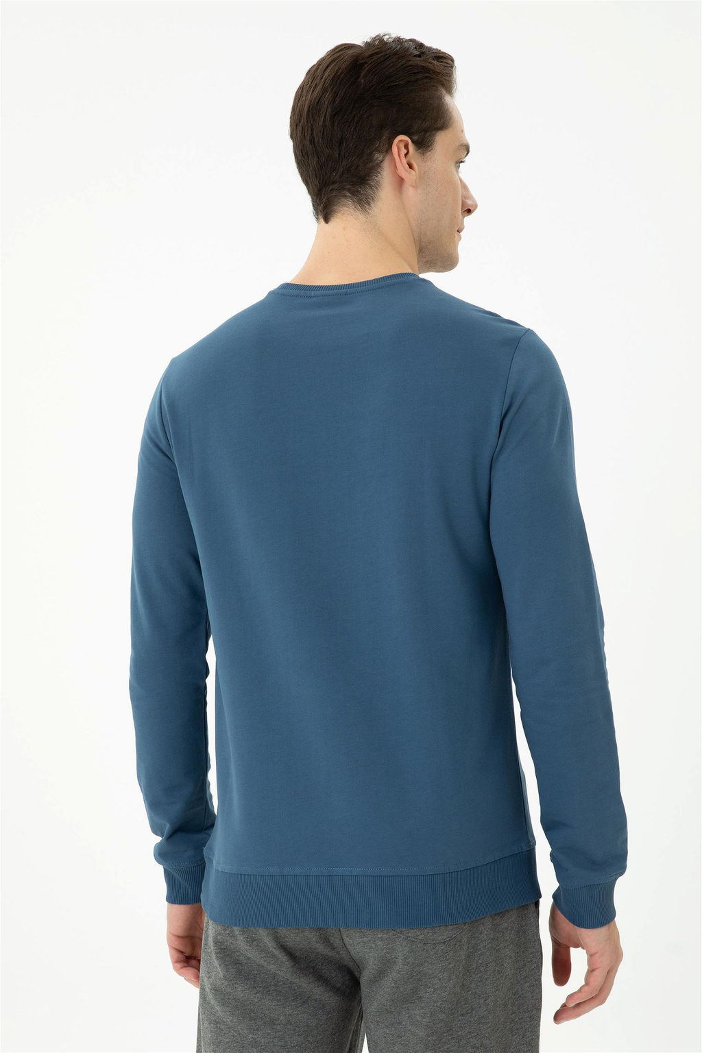 U. S. Polo Assn / Мужской базовый свитшот цвета индиго - U.s. polo assn фото 12