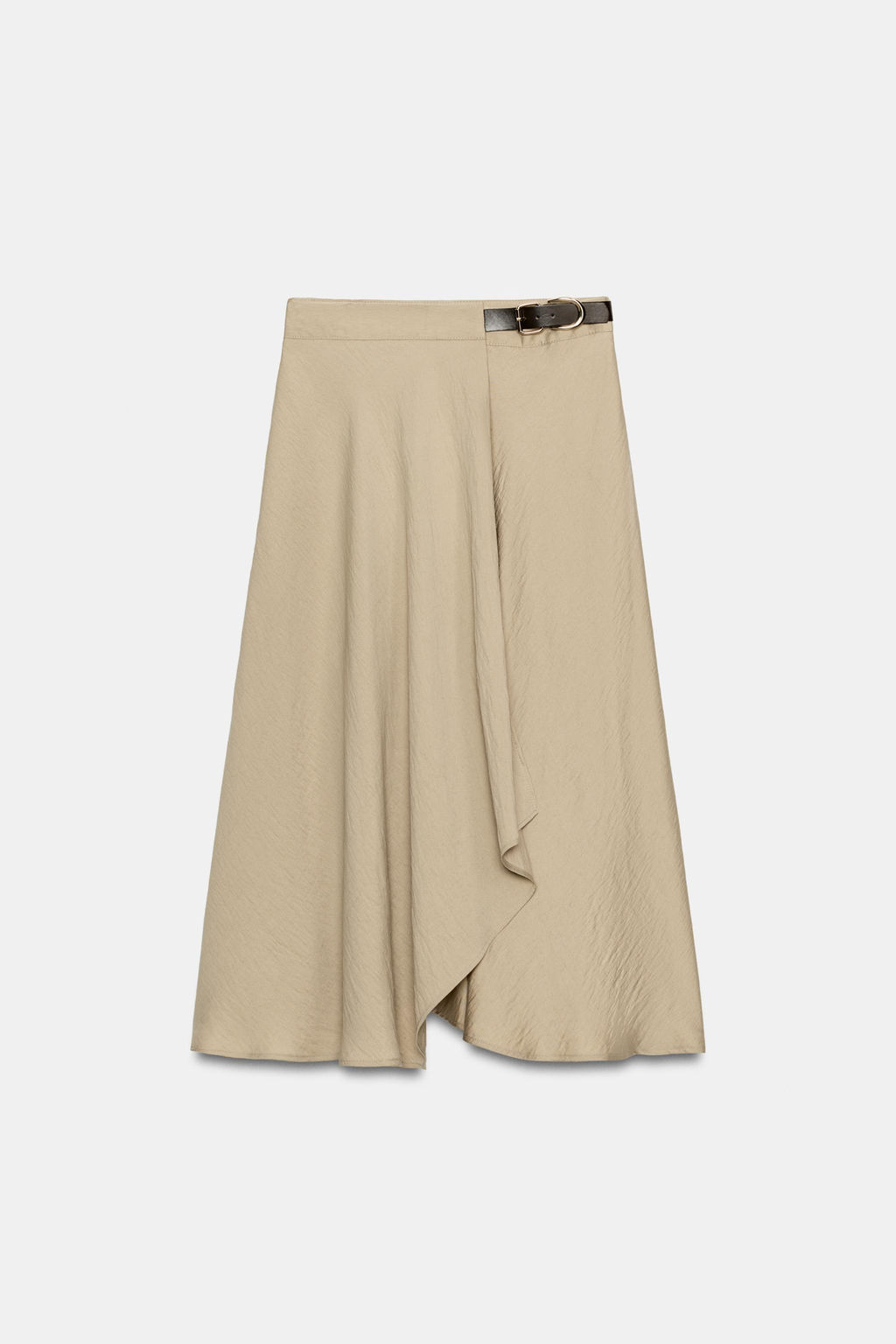 FALDA MIDI HEBILLA / Camel medio - Zara фото 4