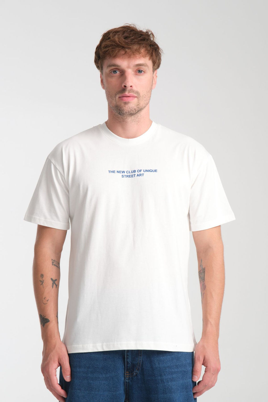 TRENDYOL MAN Ekru Oversize/Genis Kesim Yaz? Bask?l? %100 Pamuk T-Shirt TMNSS25TS00227 - Trendyolmilla фото 3