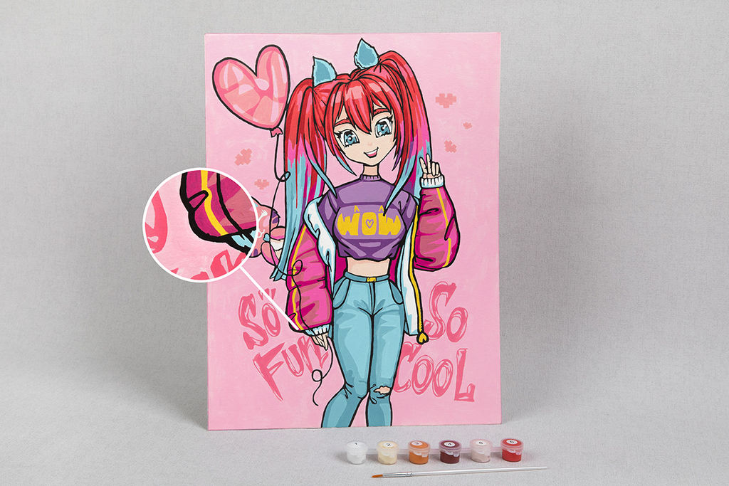 ФРЕЯ PKZ/PM-066 Набор для раскрашивания по номерам (на картоне) 40 х 30 см Яркая анимешка фото 6