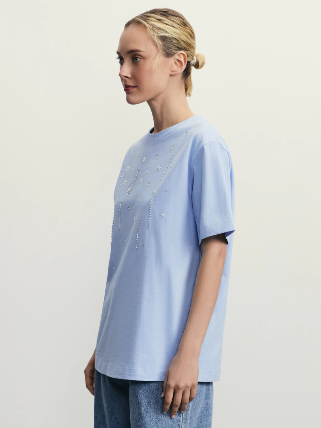 Футболка со стразами / Zarina  фото 4