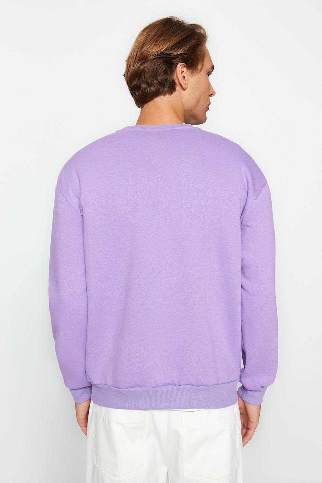 Lila Regular/Normal Kesim Ici Polar/S?cak Tutan Nak?sl? Sweatshirt TMNAW21SW1538 - Trendyolmilla фото 6