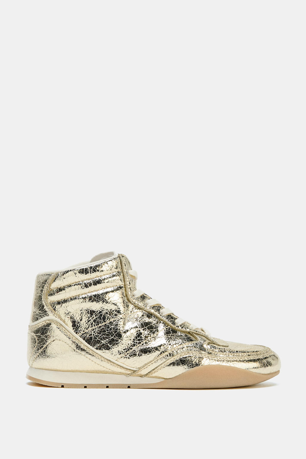METALLIC-EFFECT HIGH-TOP TRAINERS - Zara фото 8