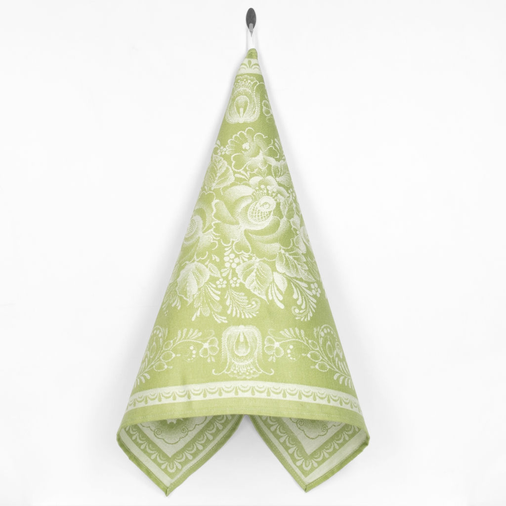 07с-39ЯК 50*70 Полотенце "Гжель" цв. трава (салатовый)