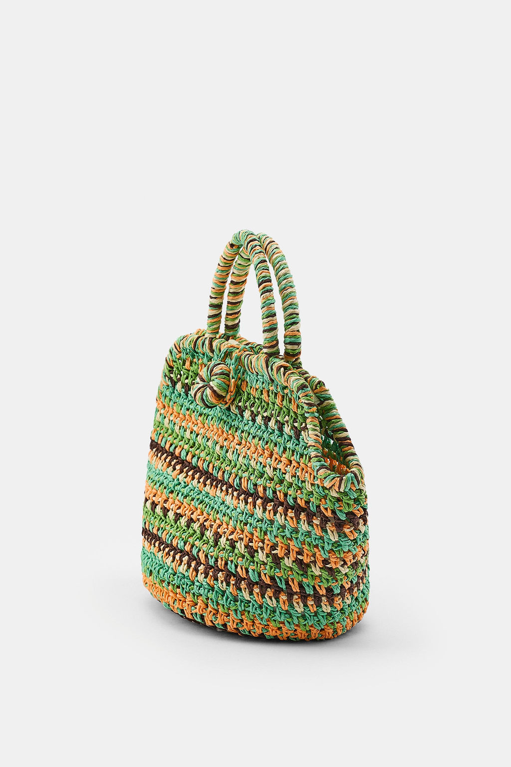 MINI BOLSO CESTO TRENZADO RAYAS / Multicolor - Zara фото 4