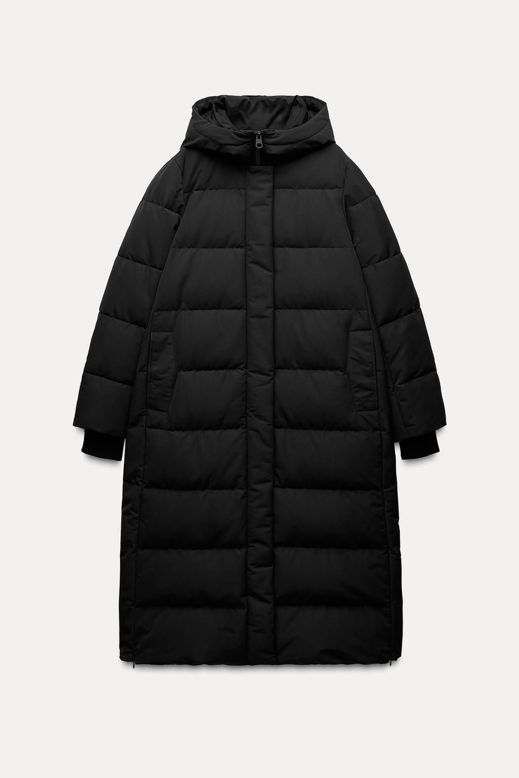 LONG HOODED WATER AND WIND RESISTANT PUFFER JACKET - Zara фото 3