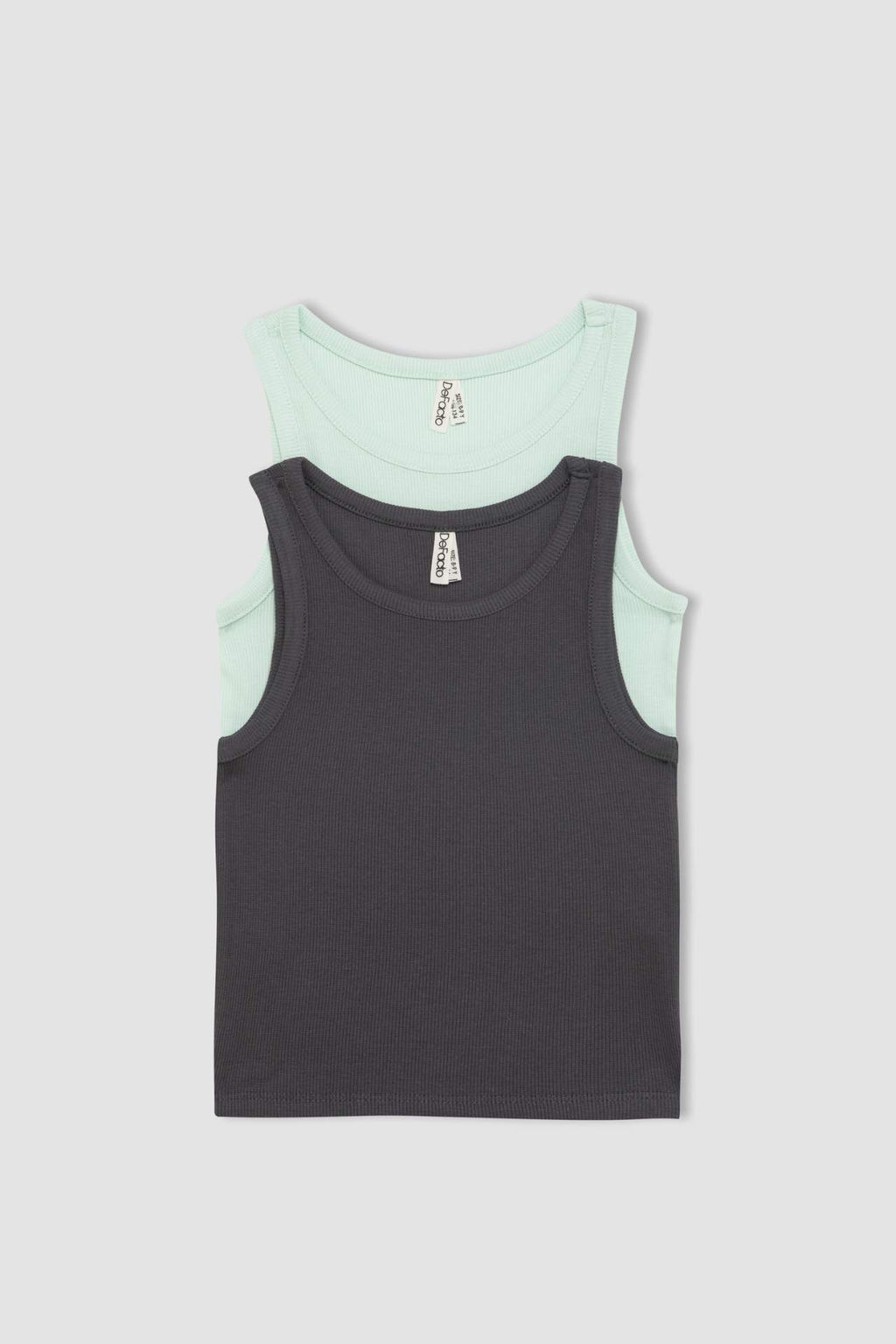 K?z Cocuk Bisiklet Yaka 2li Atlet - Defacto фото 2