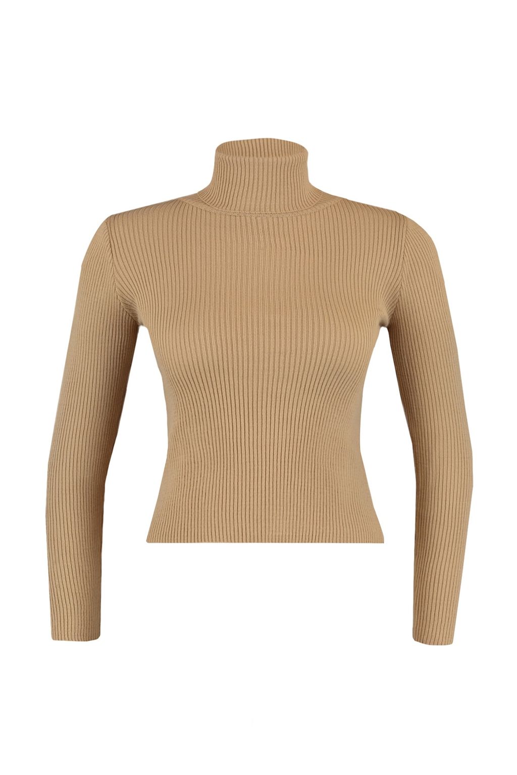 Camel Basic Bal?kc? Yaka Triko Kazak TWOAW21KZ1279
