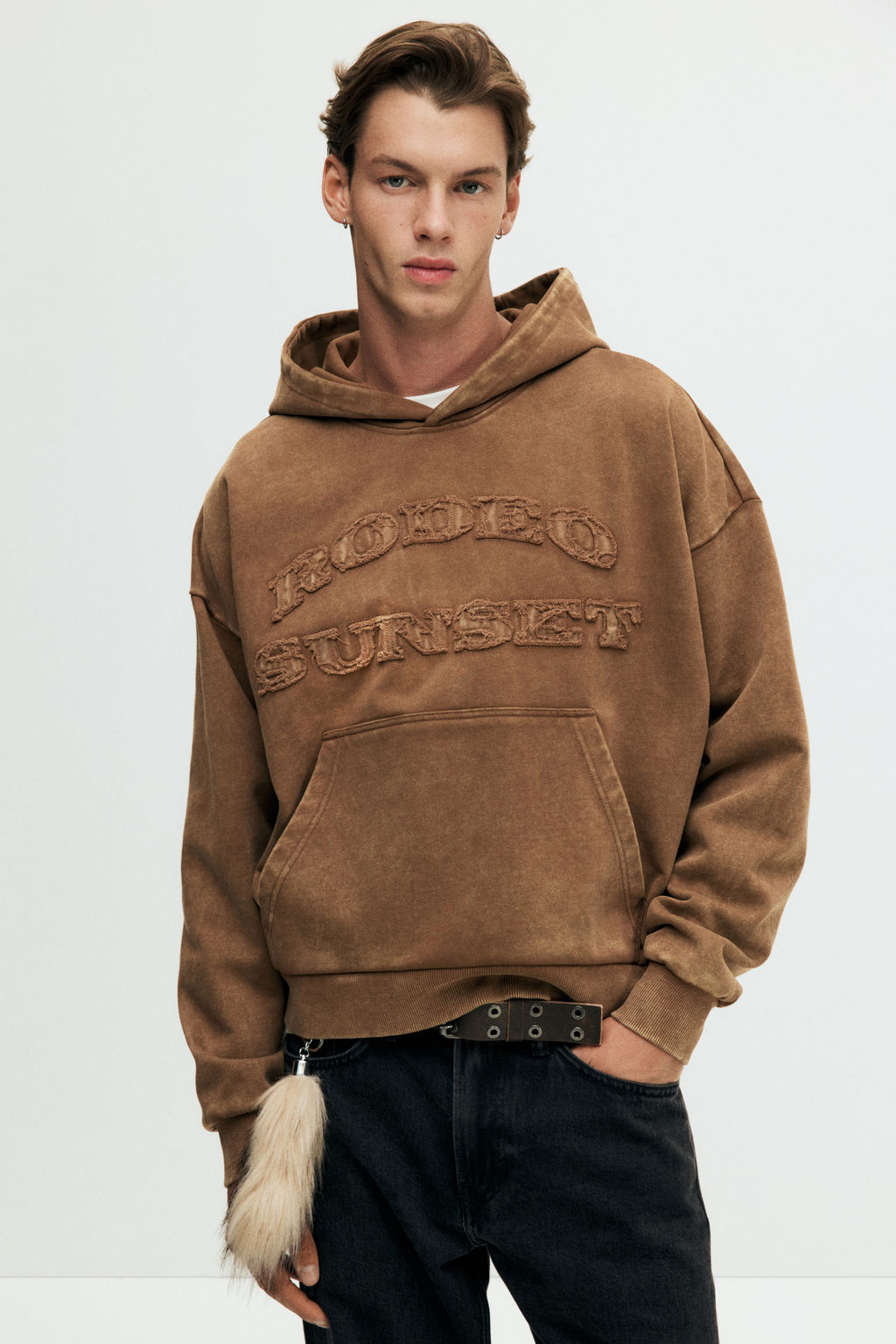 Sudadera con efecto lavado Oversized Fit - H&m фото 3