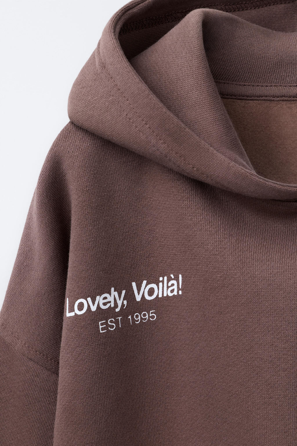 SUDADERA CAPUCHA TEXTOS / Marr?n - Zara фото 5