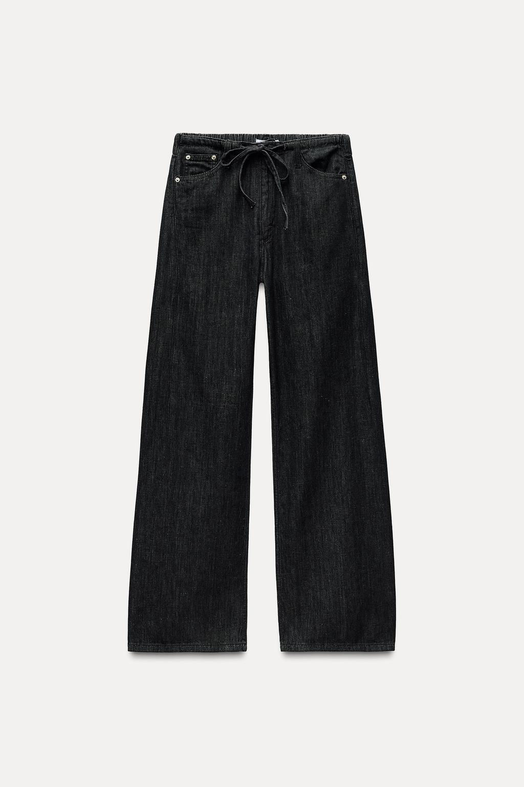 DENIM-EFFECT PYJAMA TROUSERS - Zara фото 5