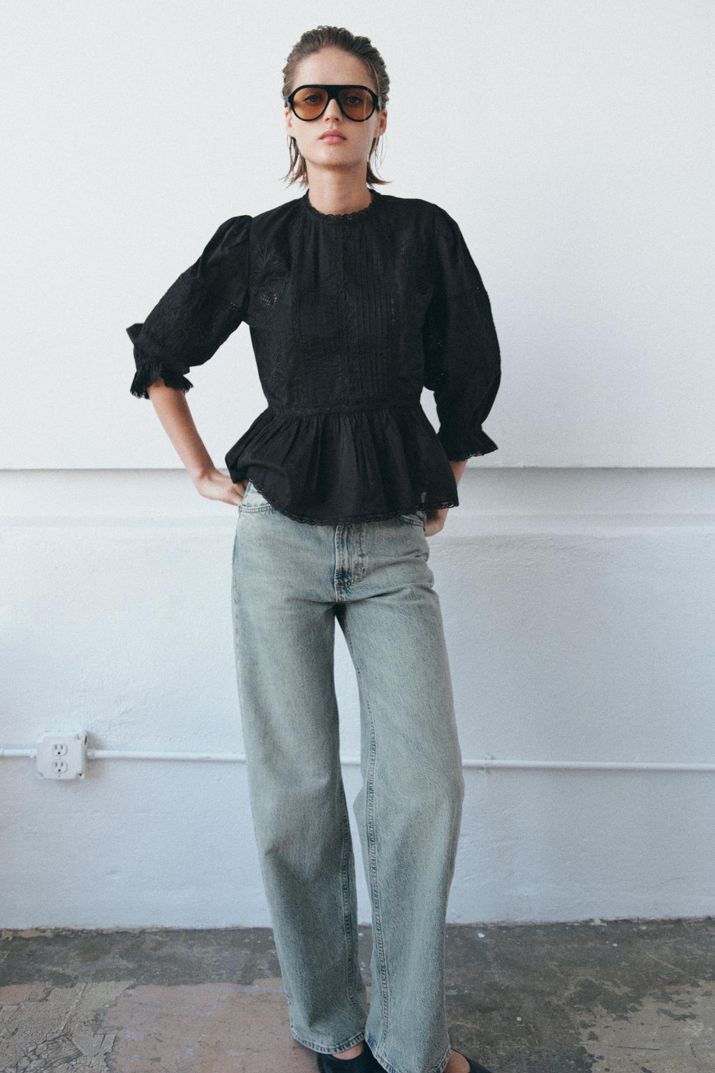 ZW COLLECTION EMBROIDERED SHIRT - Zara фото 7