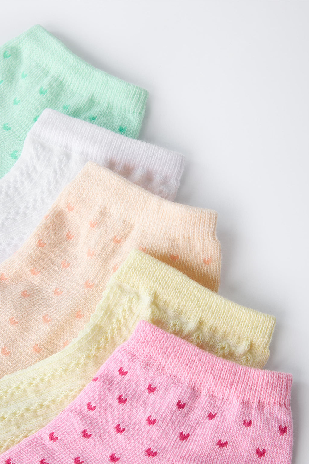 FIVE-PACK OF HEART AND TEXTURED ANKLE SOCKS - Zara фото 2