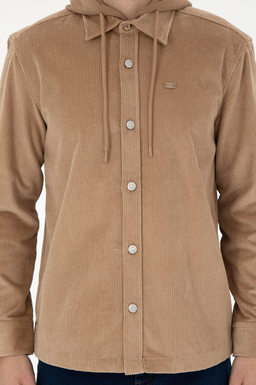Мужская рубашка светло-коричневого цвета с длинным рукавом Неожиданная скидка в корзине - U.s. polo assn фото 6