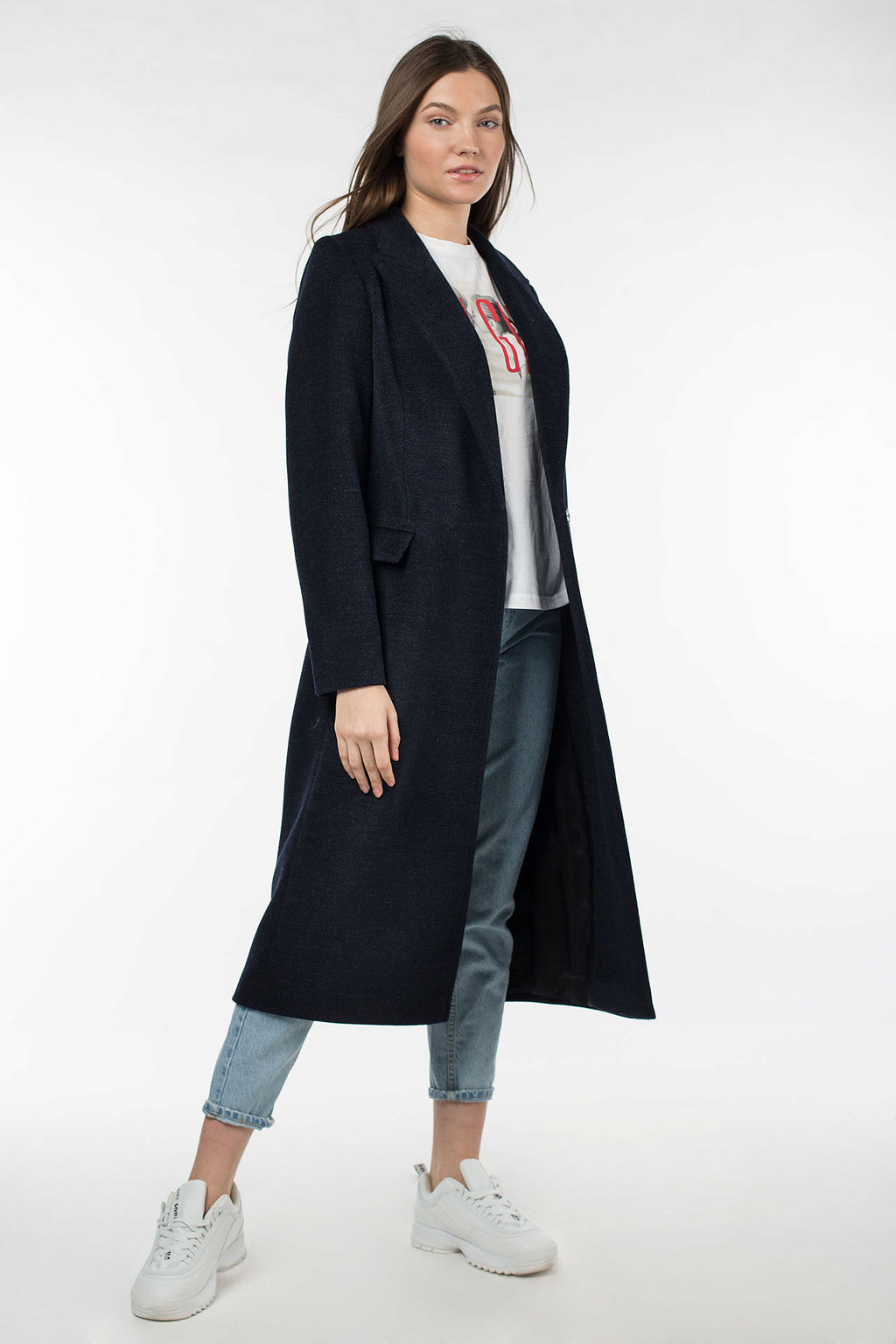 01-09621 Пальто женское демисезонное (пояс) - El podio фото 3