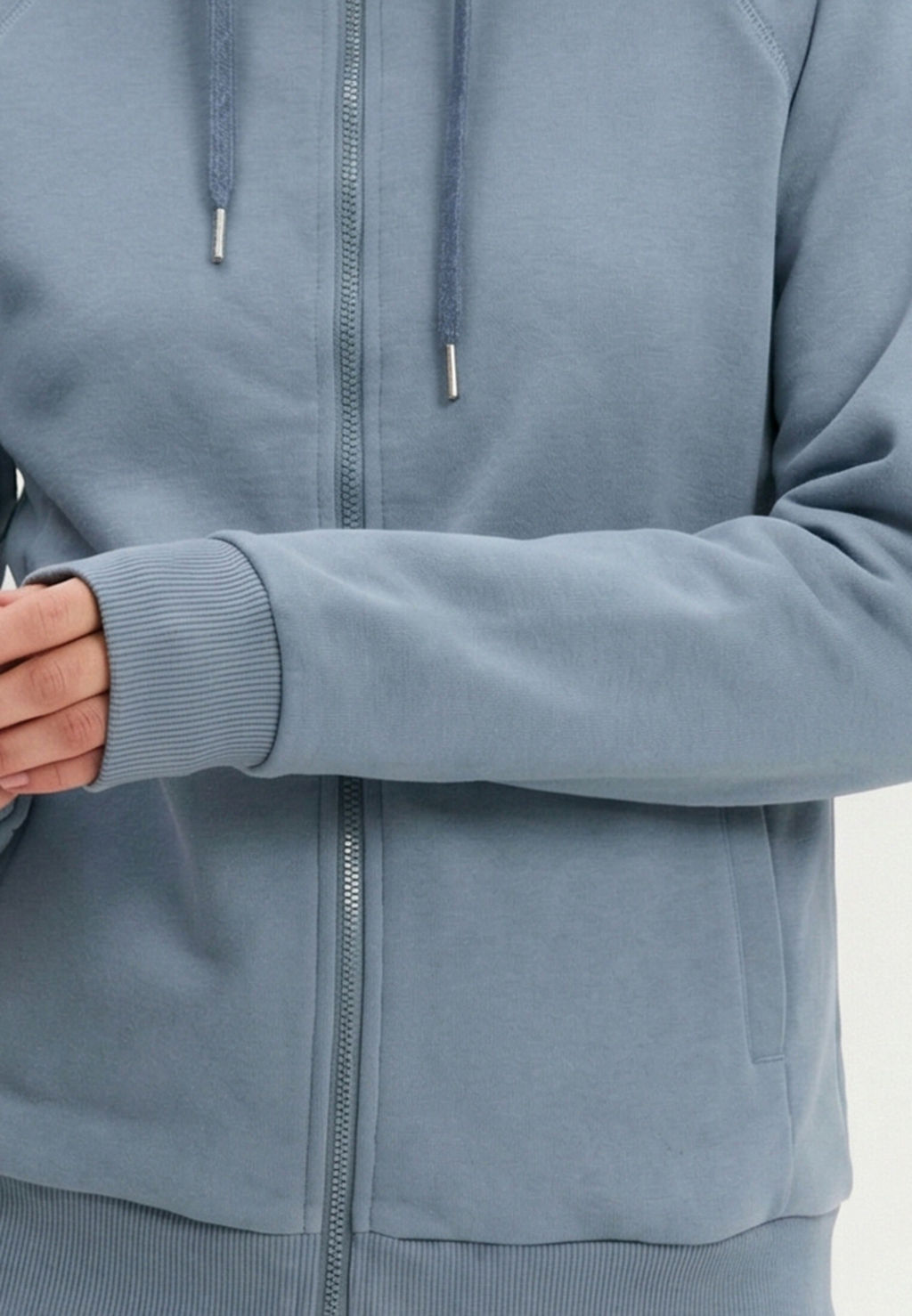 Толстовка женская 25234-532 футер серо-голубой