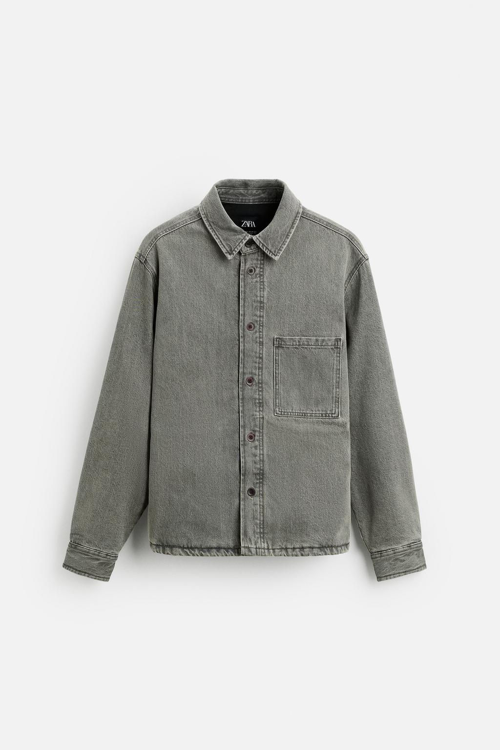FADED DENIM OVERSHIRT - Zara фото 5