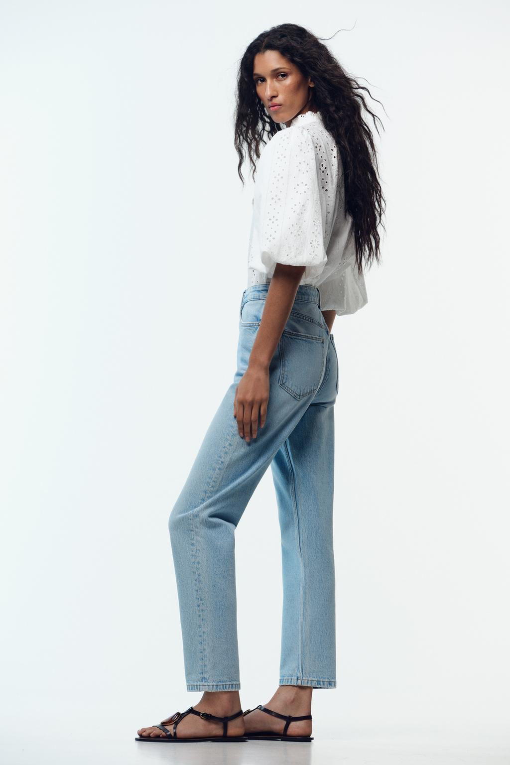 Z.01 MOM FIT COMFORT HIGH-WAIST JEANS - Zara фото 7