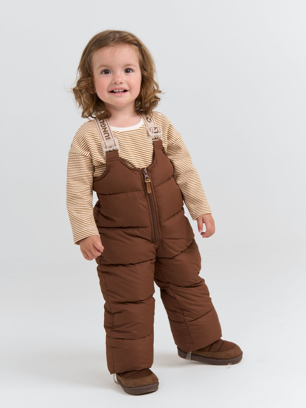 Костюм зимний на пуху Кофе 0+ - Bungly фото 2