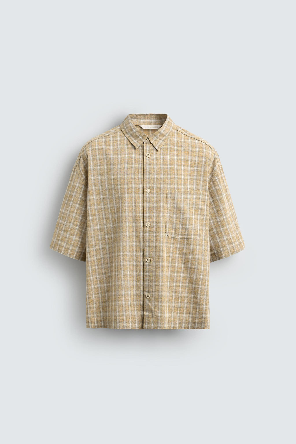 BOXY FIT CHECK SHIRT - Zara фото 7