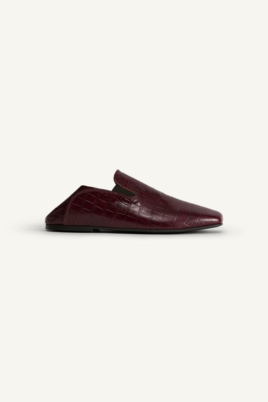 LEATHER LOAFERS WITH EMBOSSING - Zara фото 5