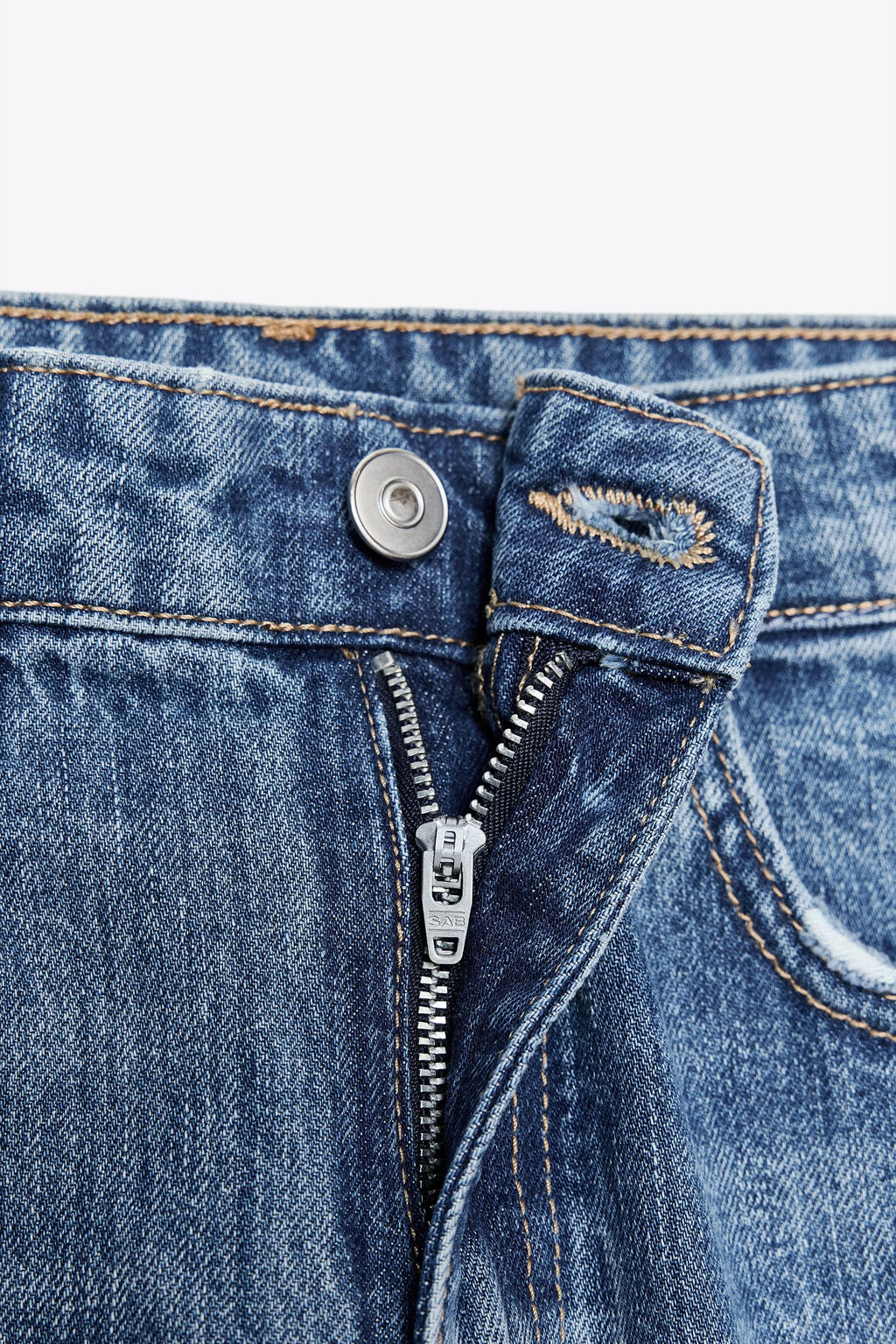 TRF RIPPED WIDE-LEG MID-WAIST JEANS - Zara фото 7