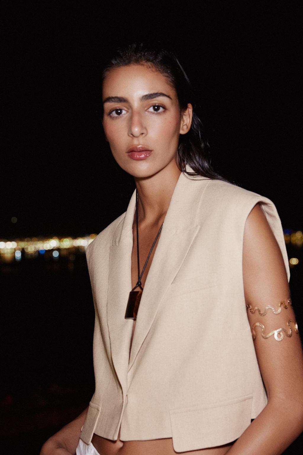 LINEN BLEND SHORT WAISTCOAT - Zara фото 20