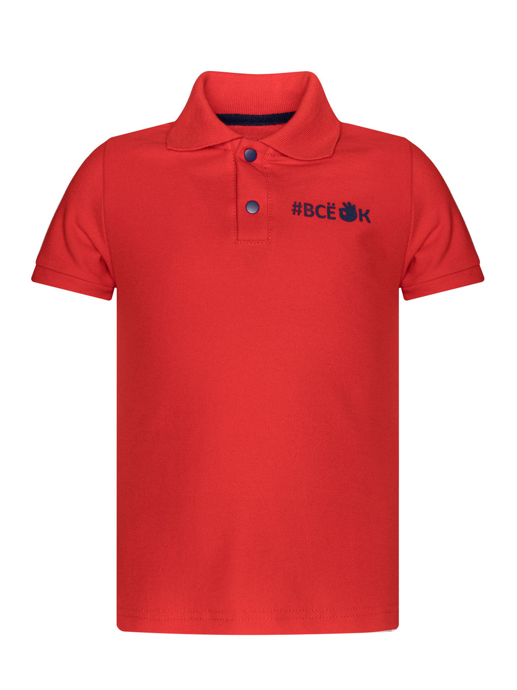 Футболка поло детская красная Все ок