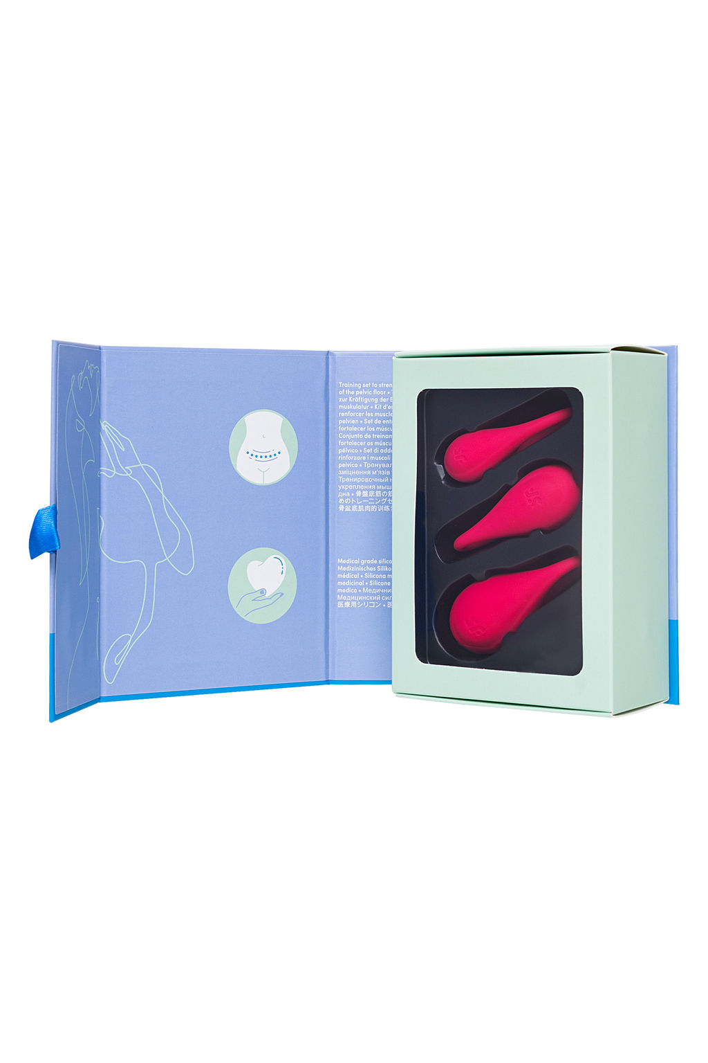 Набор вагинальных шариков Satisfyer YONI, силикон, красный, 2 см.