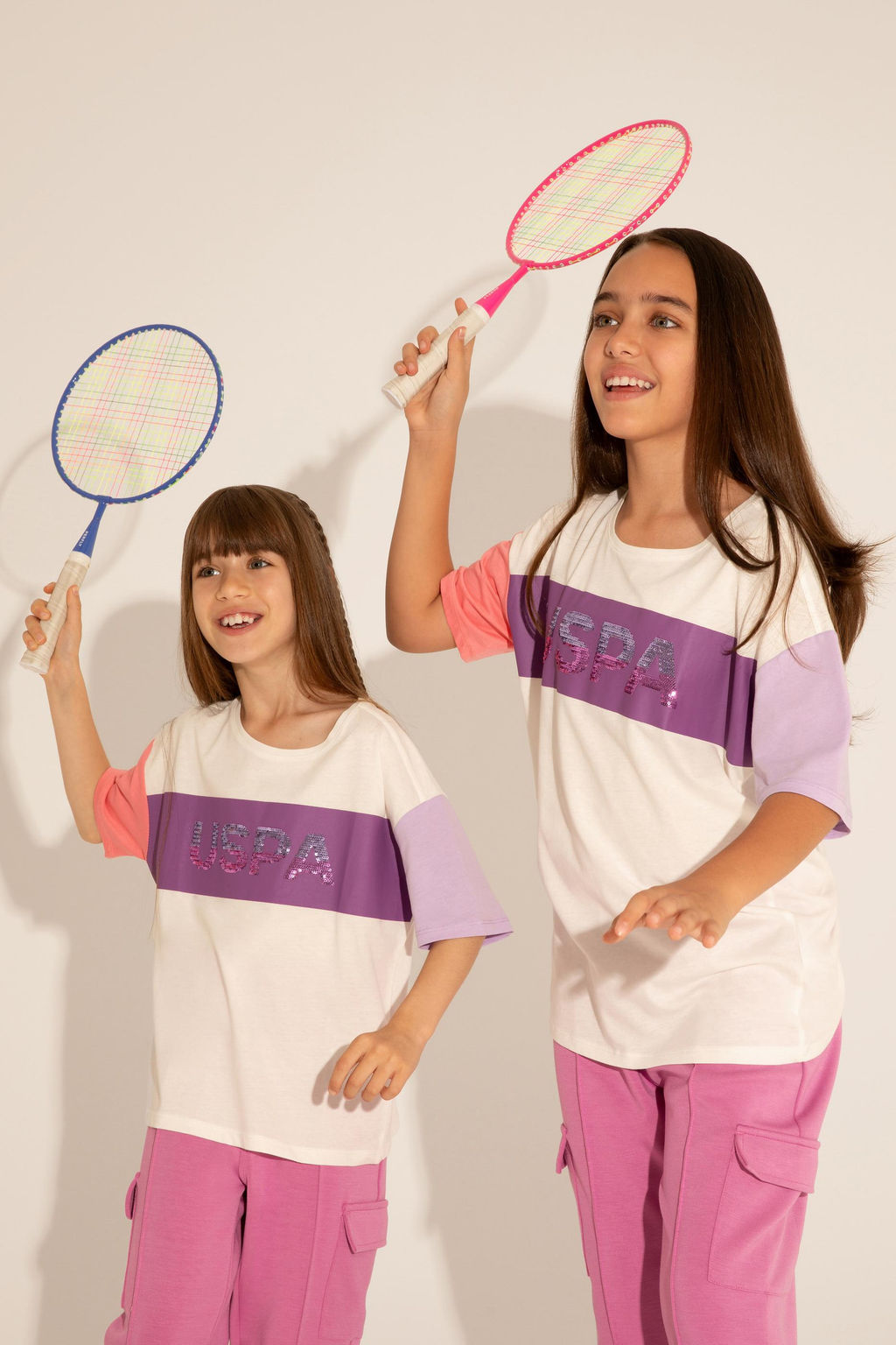 Футболка U.S. Polo Assn для девочек экрю хлопок  фото 12