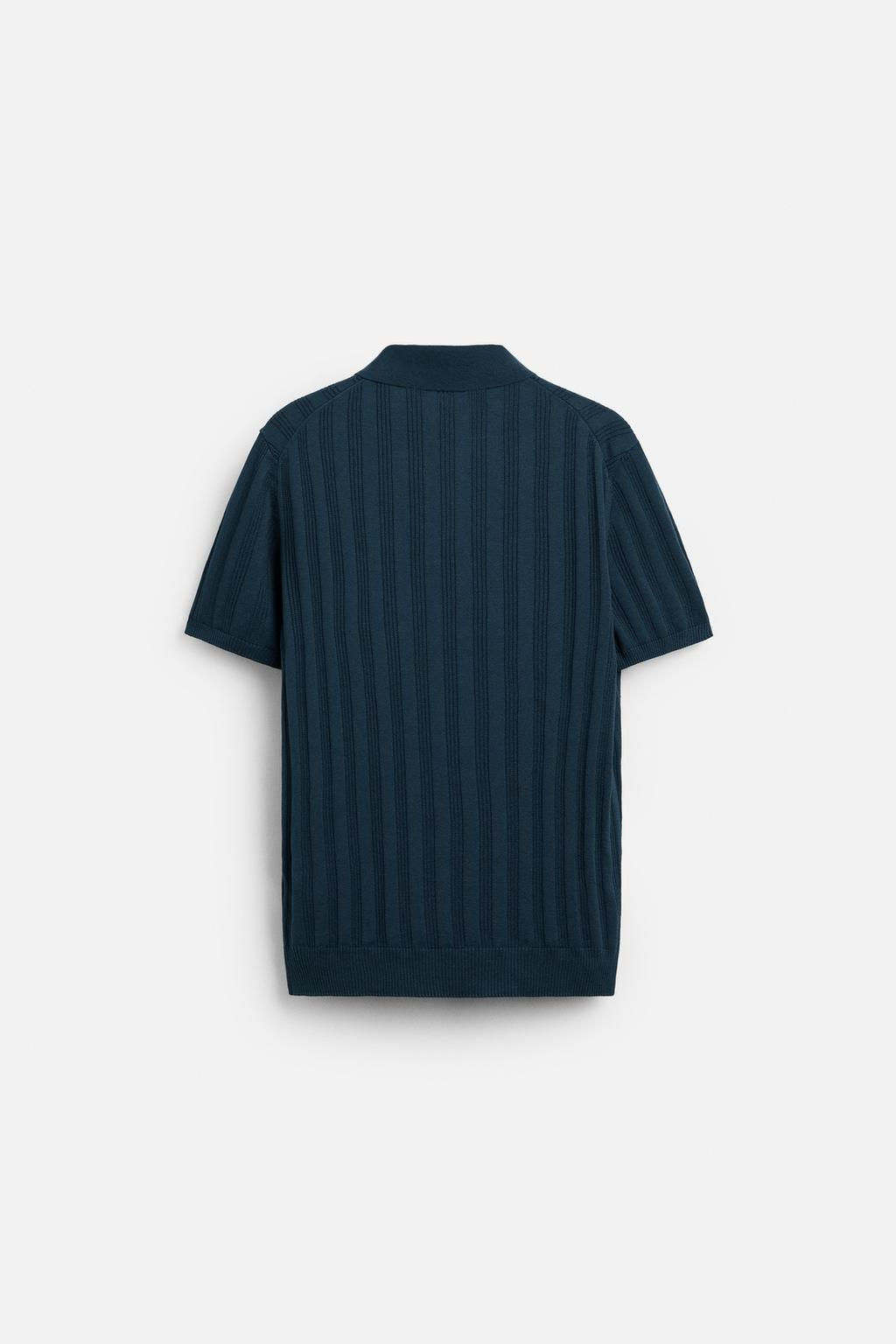 RIBBED KNIT POLO SHIRT - Zara фото 31