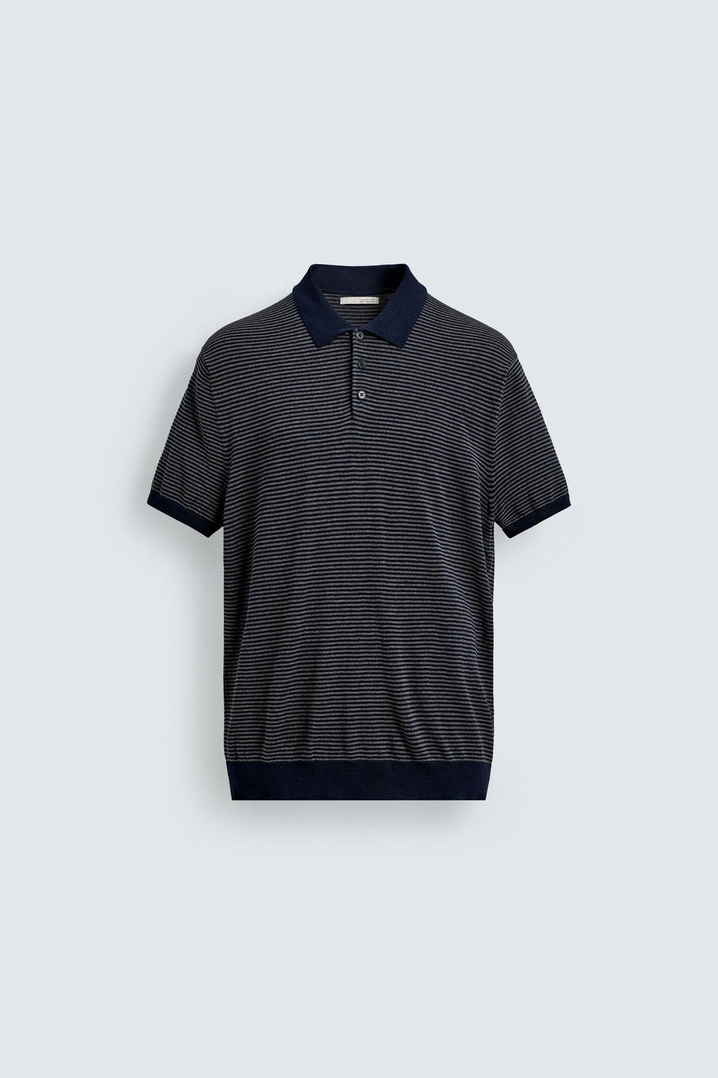 REGULAR FIT STRIPED KNIT POLO SHIRT - Zara фото 6