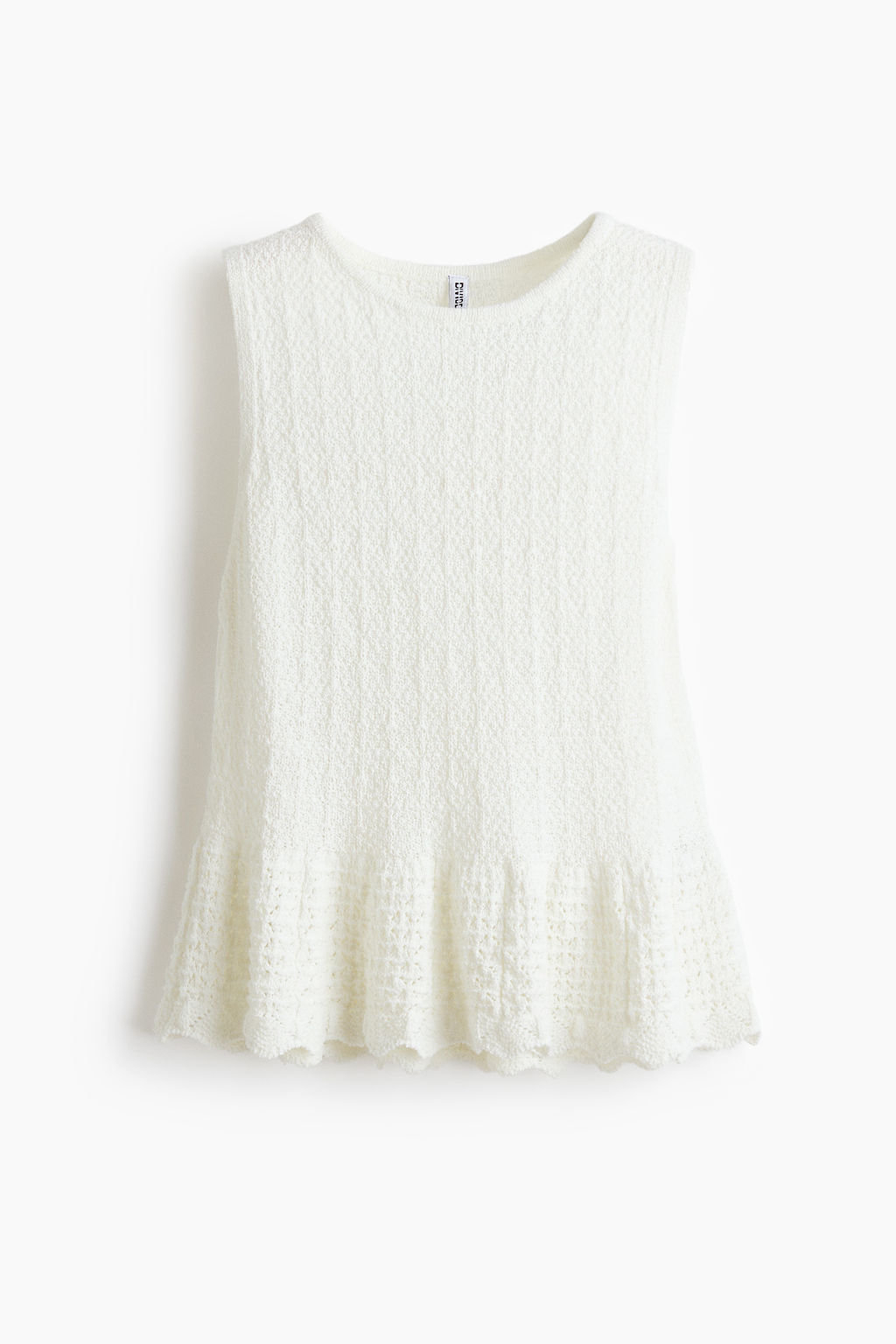 Top en punto pointelle con peplum - H&m фото 3
