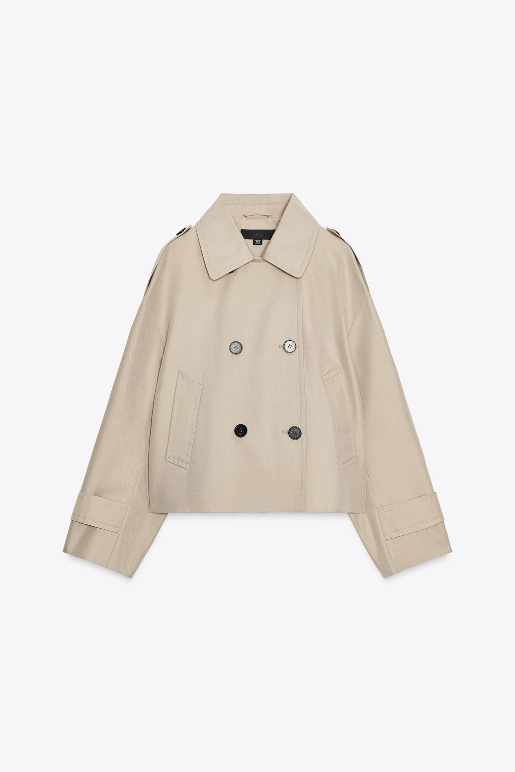 SHORT DOUBLE-BREASTED TRENCH COAT