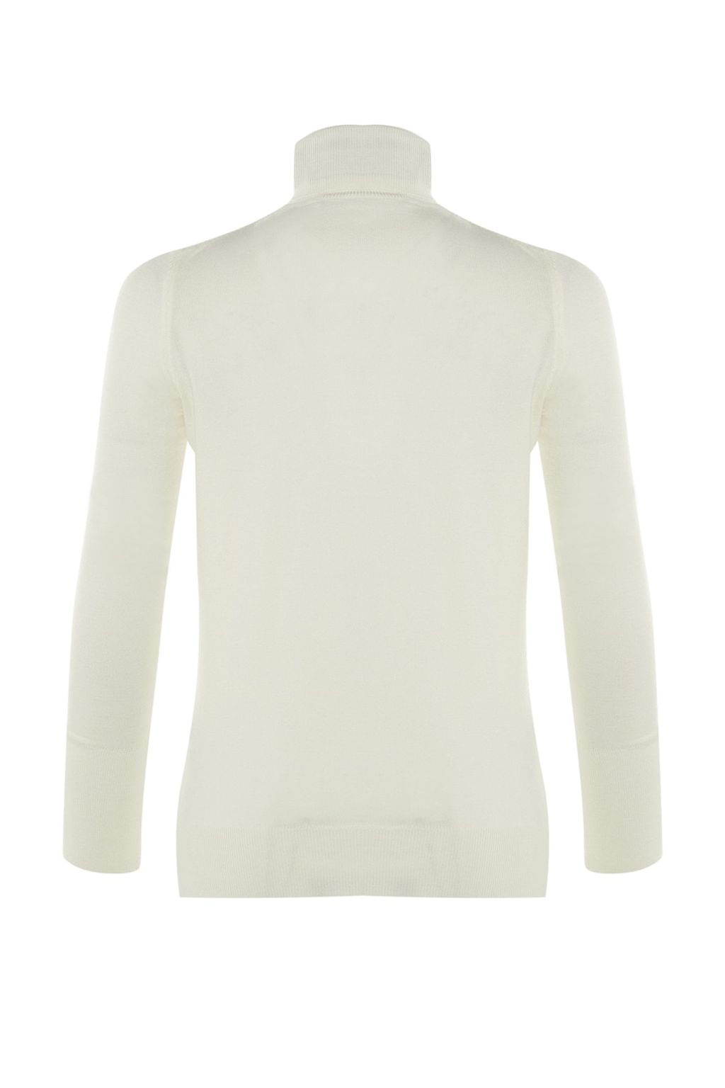 Ekru Merserize Gorunumlu Crop Premium Iplik / Ozel Iplik Basic Triko Kazak TWOAW23KZ01514
