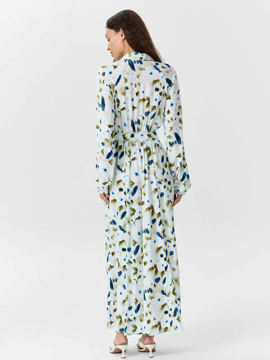 Платье рубашка женское с акварельным принтом - Mark formelle фото 2