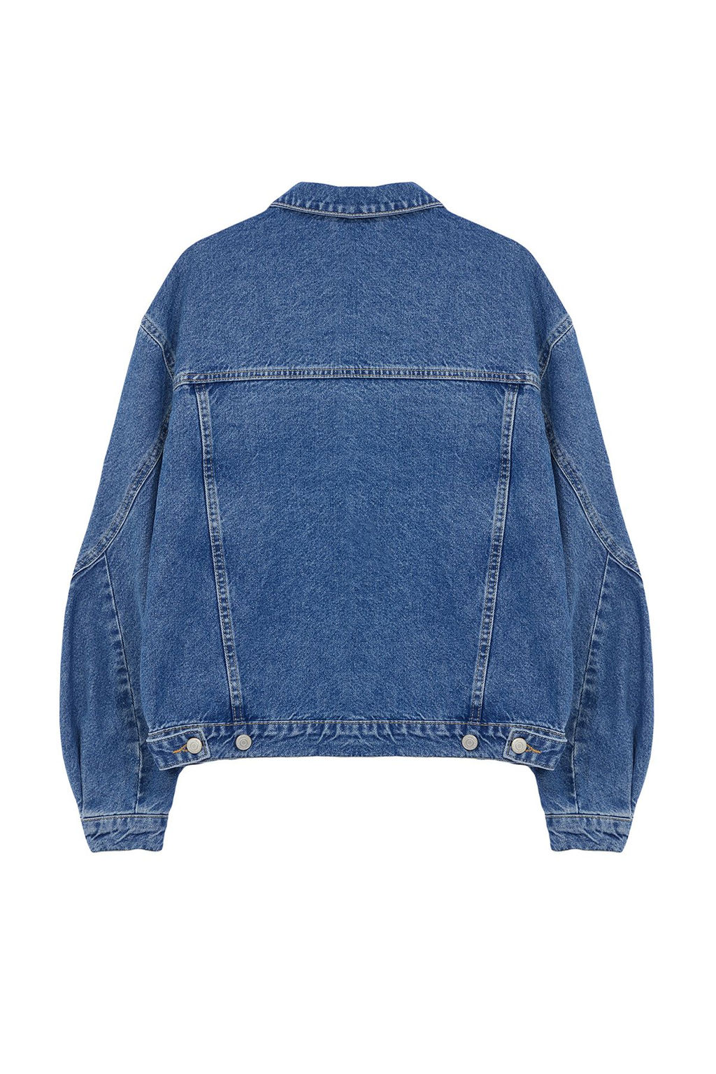Mavi Kolu Dikis Detayl? Oversize Denim Ceket TWOAW25CE00015 - Trendyolmilla фото 7