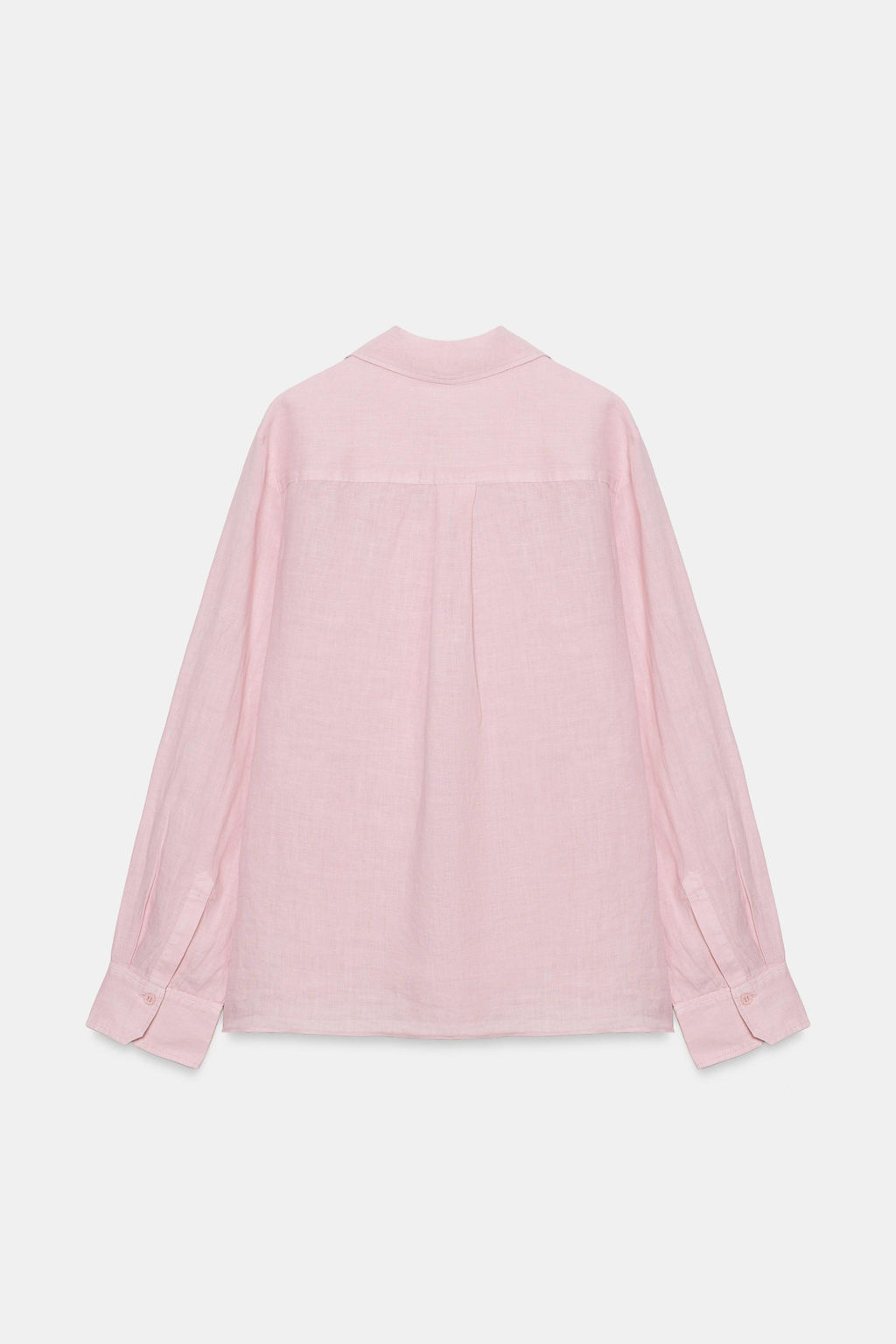 CAMISA LINO BOLSILLO ZW COLLECTION / Malva claro - Zara фото 5