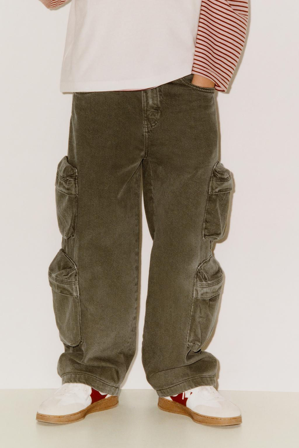 WIDE-LEG MULTICARGO TROUSERS - Zara фото 16