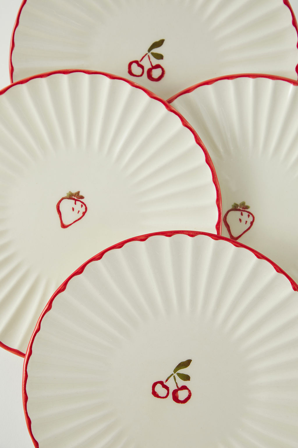 Trendyolmilla Home 4lu Seramik Meyve Desenli Pasta Tabag? Seti 22cm TPHSS25TBK00010  фото 5